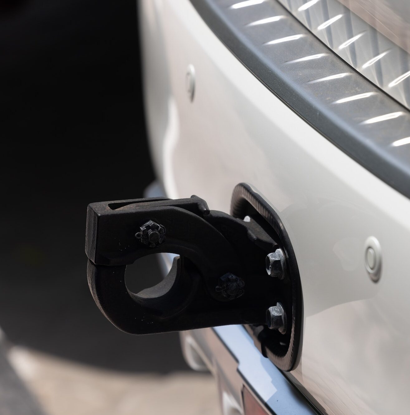 Trailer hitch or towbar on the car hook for trailer designs